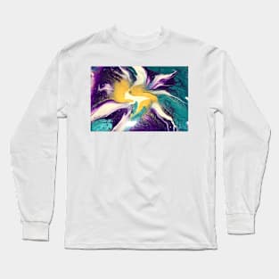 Purple Blue Topaz Spin Long Sleeve T-Shirt